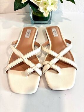 NWOT Steven New York white cream sandals size 8.5